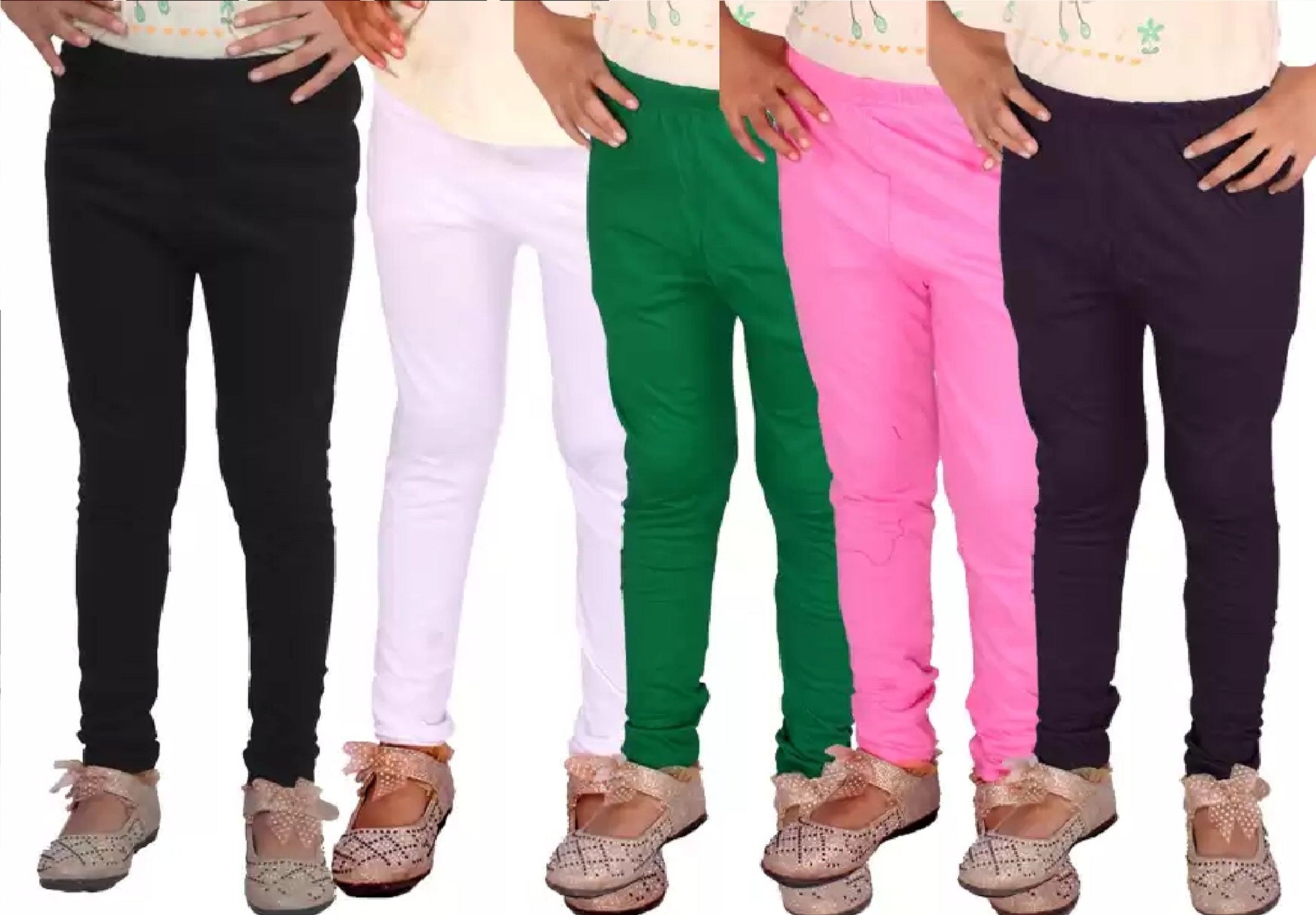 Cotton Legging for Girls (Pack of 5)