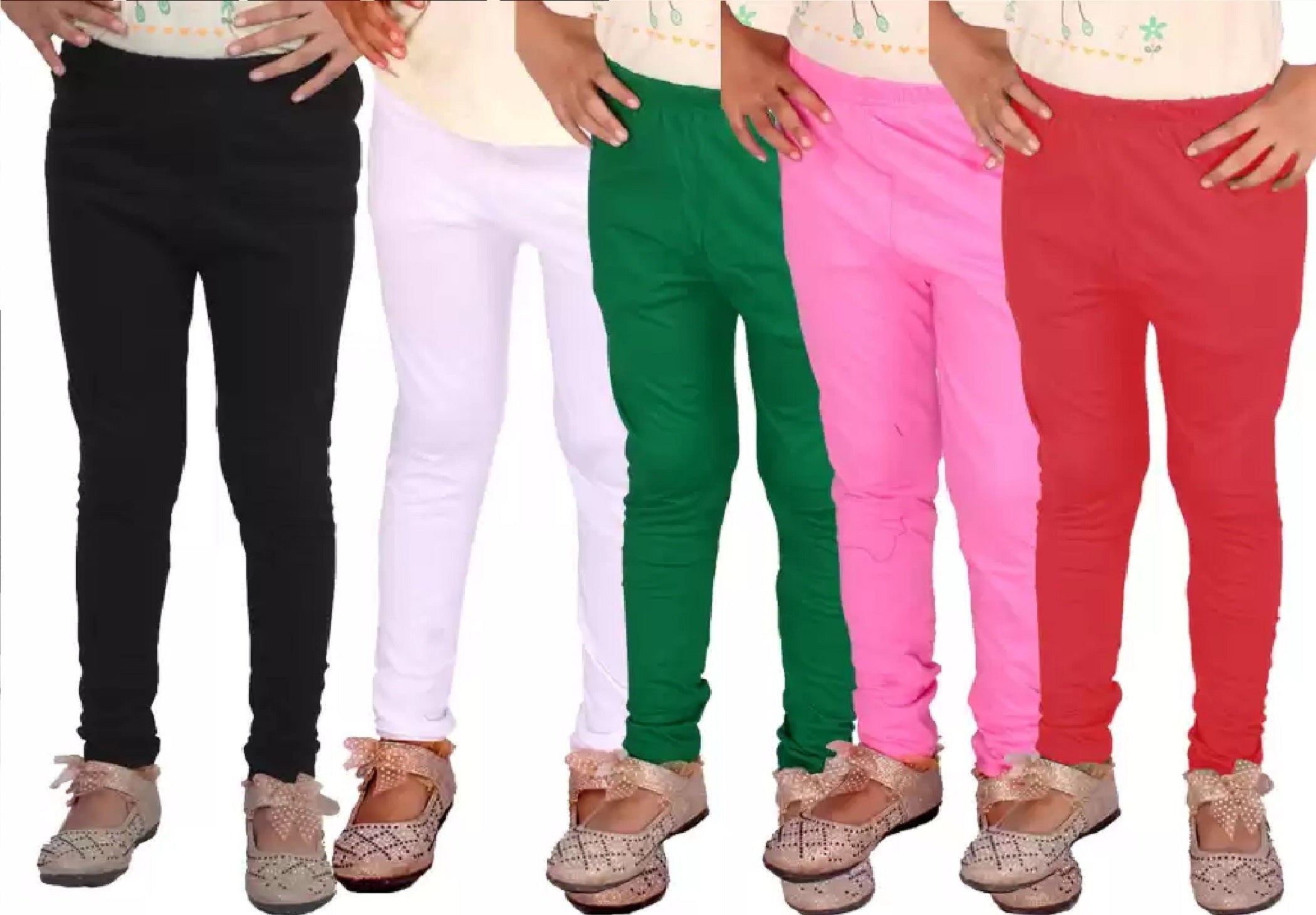 Cotton Legging for Girls (Pack of 5)