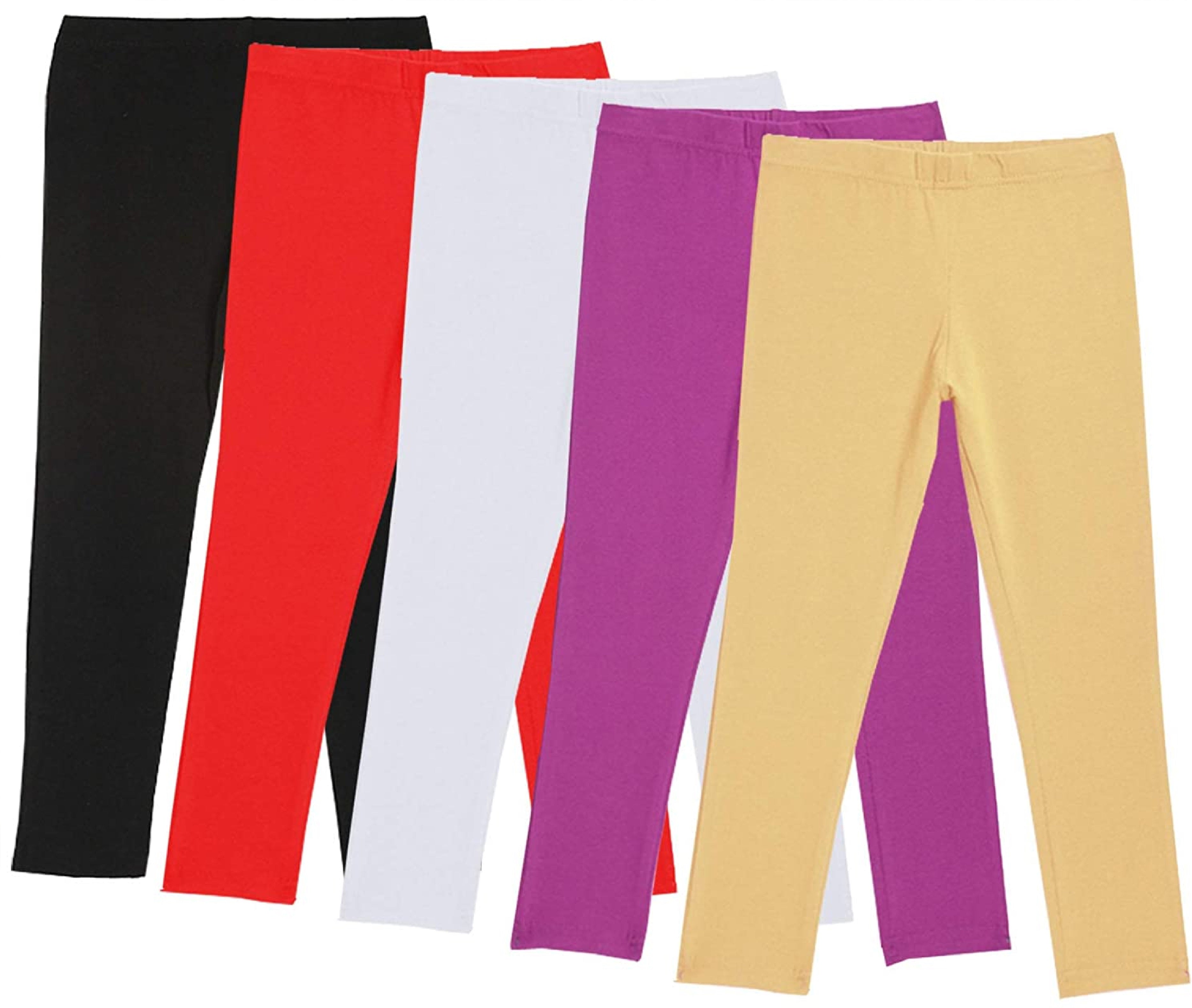 Cotton Legging for Girls (Pack of 5)