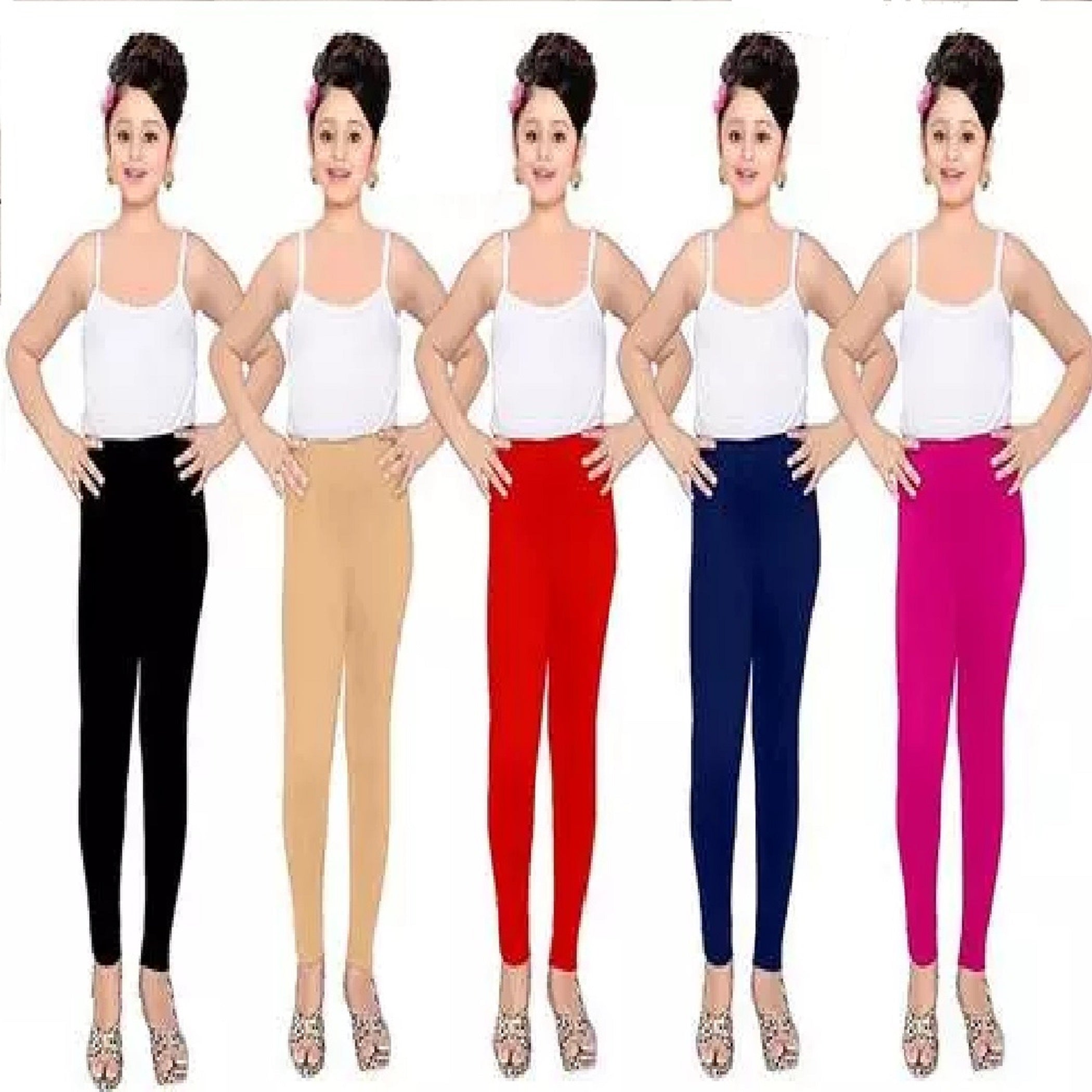 Cotton Legging for Girls (Pack of 5)