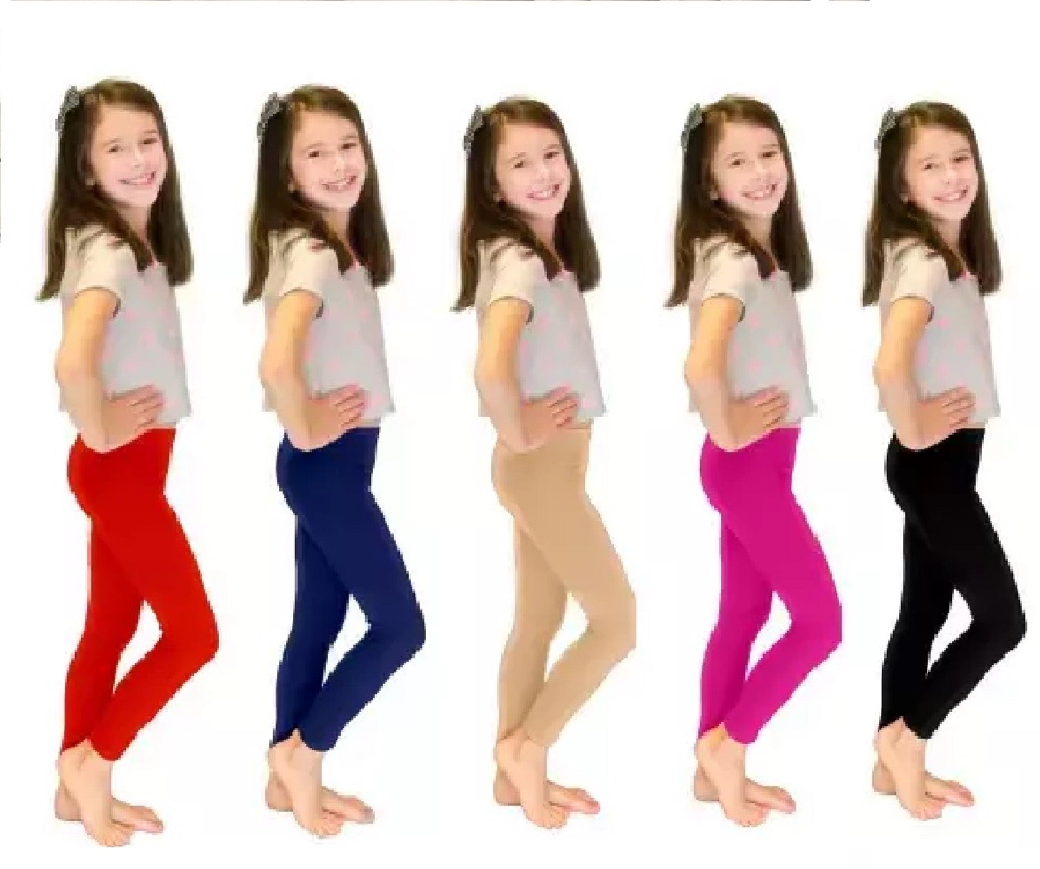 Cotton Legging for Girls (Pack of 5)