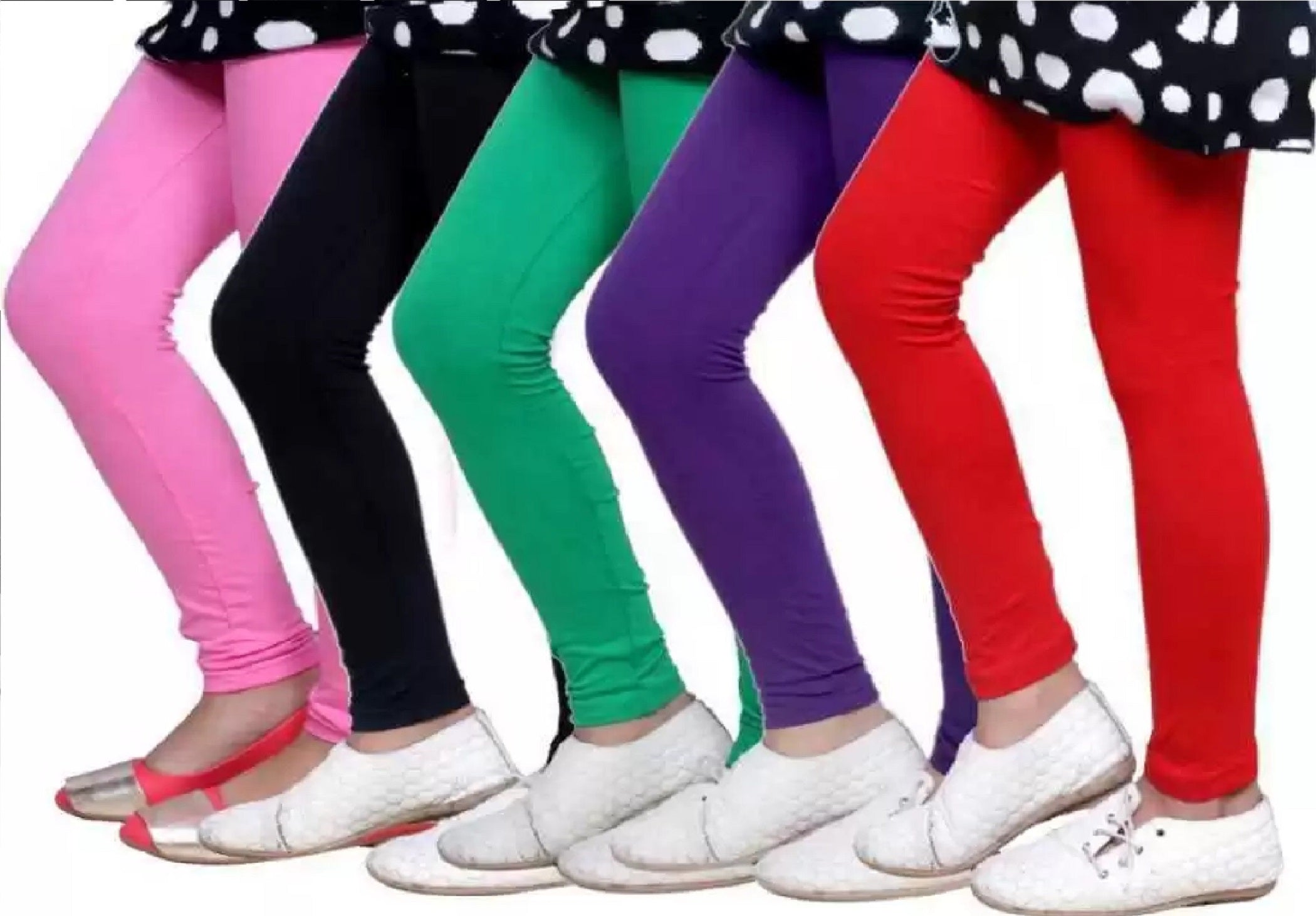 Cotton Legging for Girls (Pack of 5)