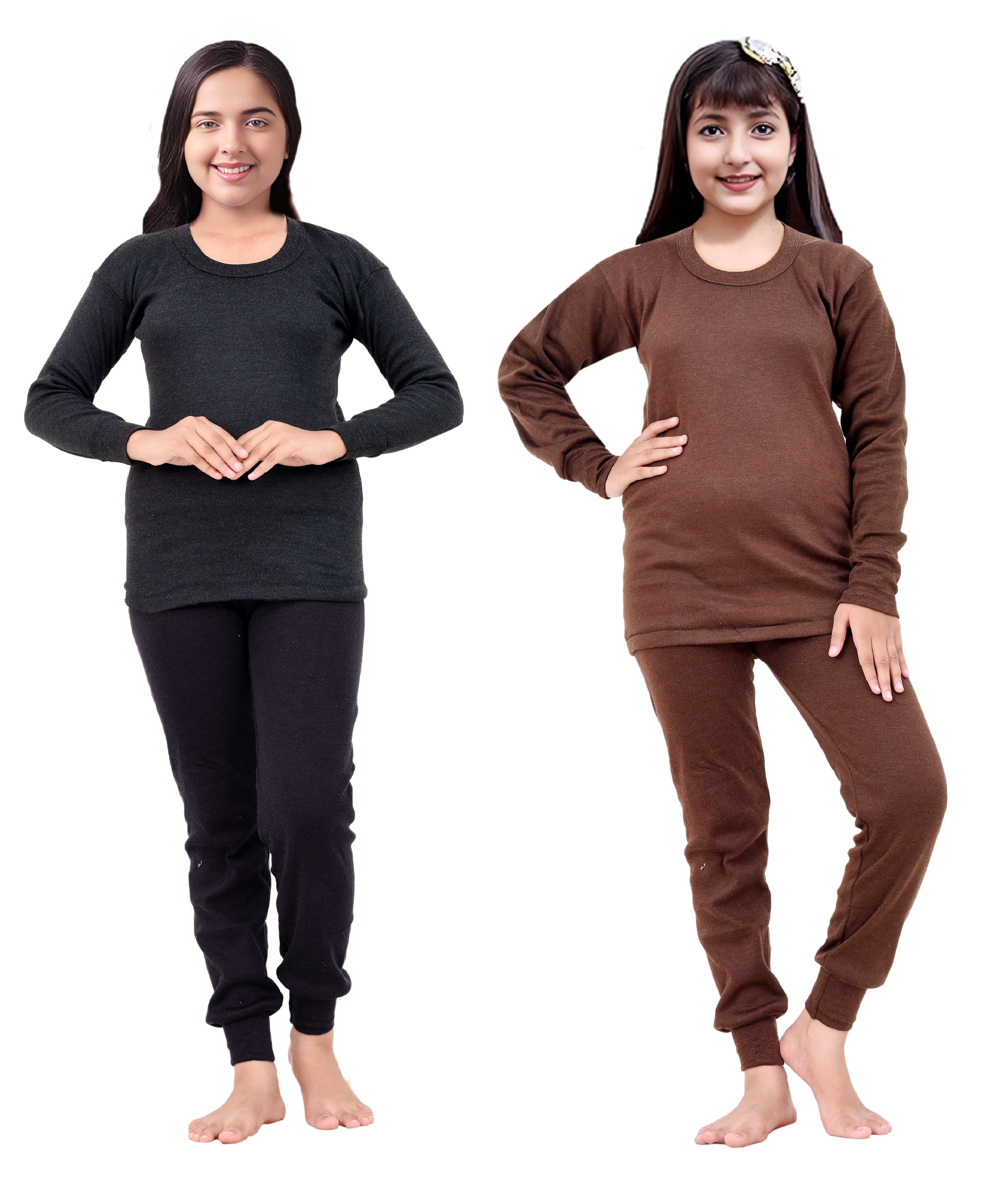 Thermal Wear Top Pajama Set for Girls (Pack of 2)
